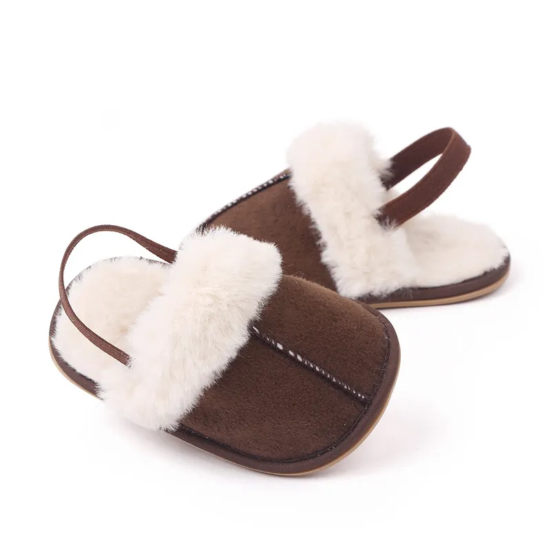 Babyschoenen Slippers Pasgeboren Babyschoenen Baby Jongen Meisje Kid Zachte Zool Fleece Pluche Warme Slipper Schoenen 0-18M