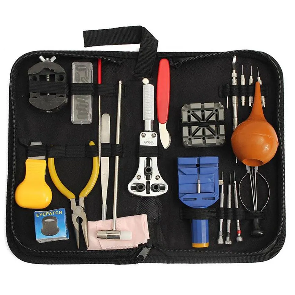 22stur Watch Reparation Tool Kit Case Opener Link Spring Bar Remover Carrying Box For Watchmaker Watch Reparation Tool Glitter20082170