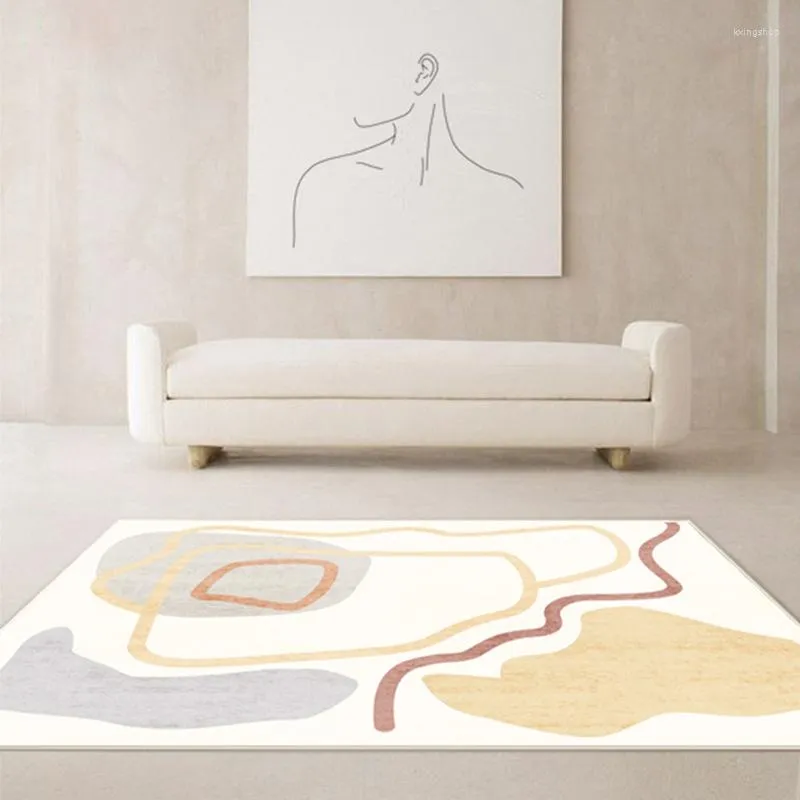 Teppiche Einfache Wabi-Sabi-Teppich Wohnzimmer Couchtisch Home Dekoration Nordic Schlafzimmer Nachttisch Teppich Eingangstür Korridor Fußmatte