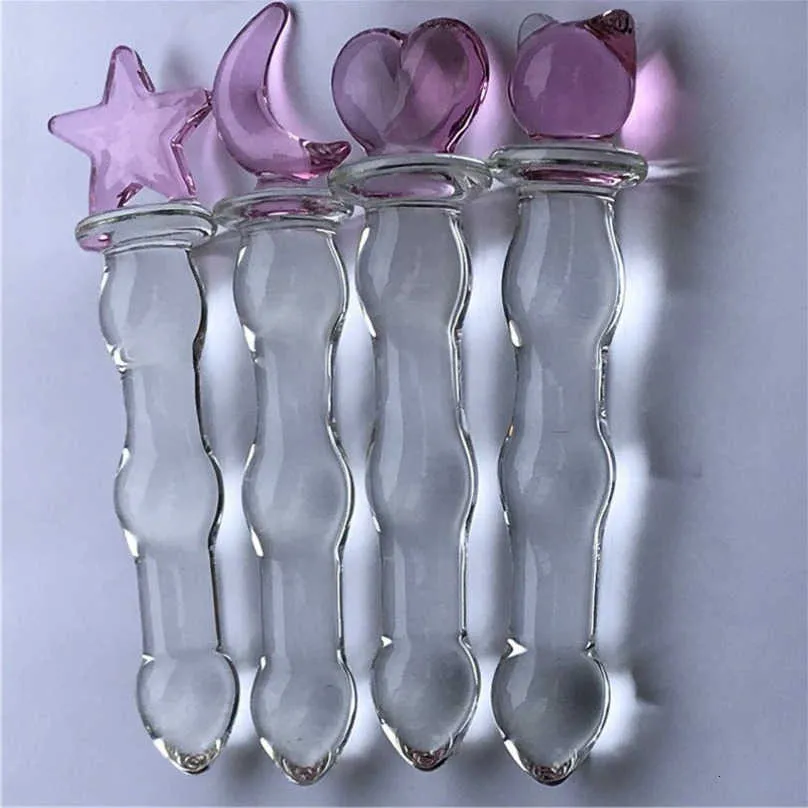 Вибраторская секс -игрушка Crystal Glass Anal Plugc