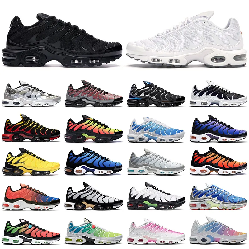 Classic Tn Ultra Casual Shoes Mens Tns Plus Triple Black White Sport Red Yellow Neon Chaussures Requin Basketball Дышащая сетка Дизайнерские кроссовки Кроссовки