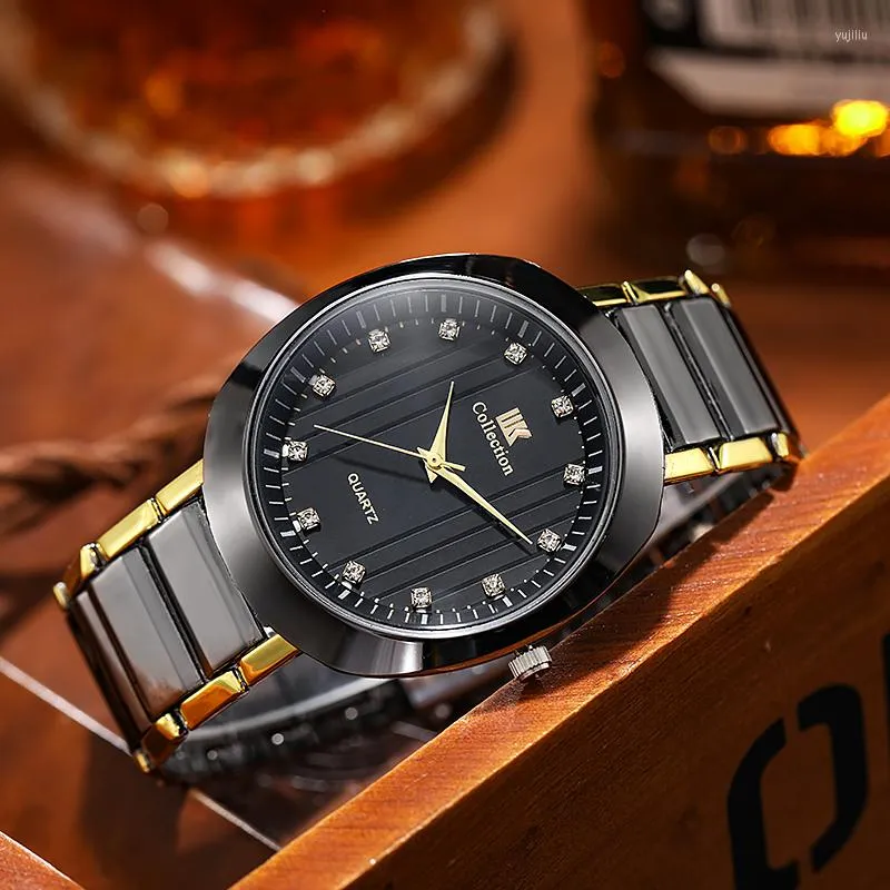 Armbanduhren Männer Uhren Ankunft Goldene Quarzuhr 2022 Mode Stahl Armbanduhr Relogio Masculino Reloj Lujo Hombre