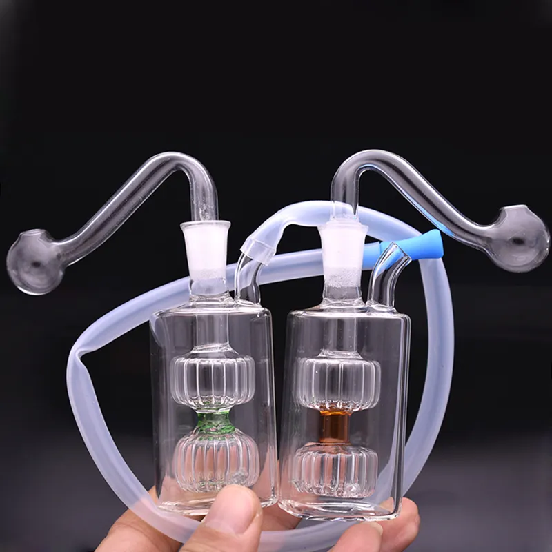 Tubi per acqua Bong per bruciatore a olio in vetro di alta qualità con tubo per bruciatore a olio in vetro Pyrex spesso maschio da 10 mm per accessori per fumatori