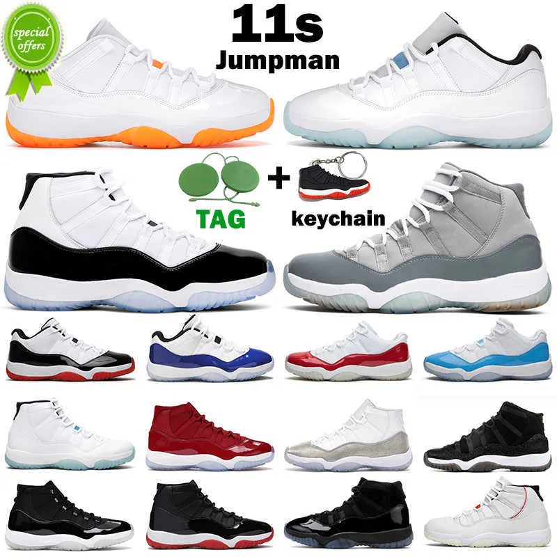 Puff Og Shoes 11s Jumpman 11 Mens Basketball Jubilee 25th Anniversary Bred Concord Cool Gray Cap and Bress Bright Citrus Legend Blue Men Women