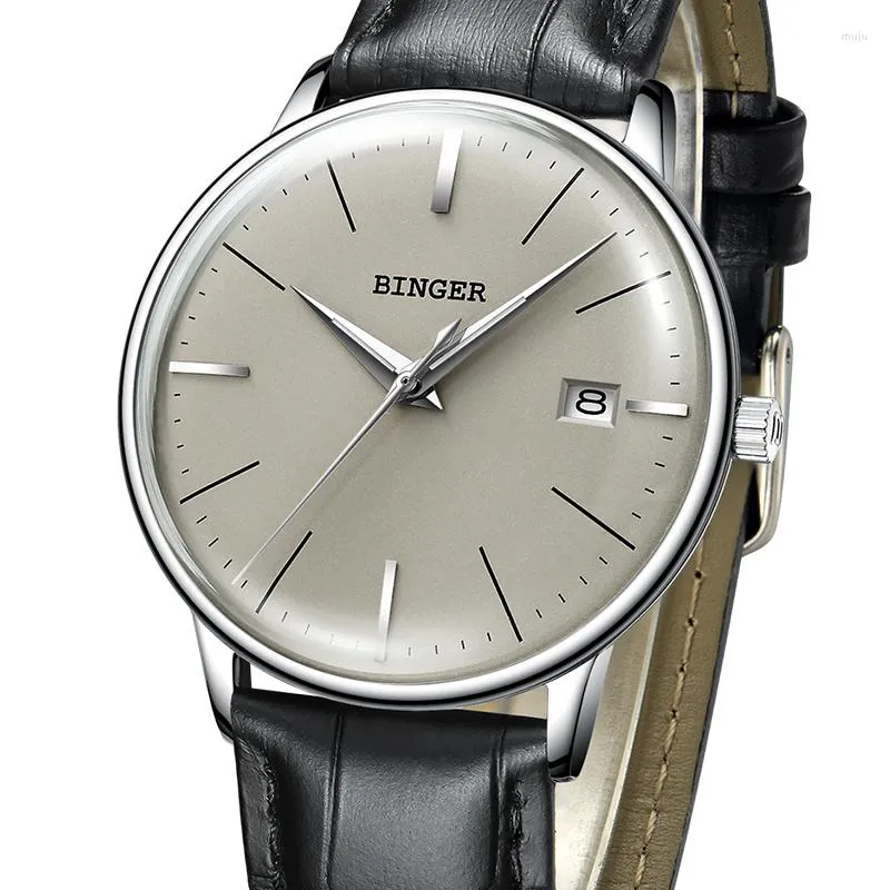 Нарученные часы Binger Mechanical Watch Мужские автоматические часы сапфировые запястья мужское водонепроницаемое Reloj Hombre B5078M-5