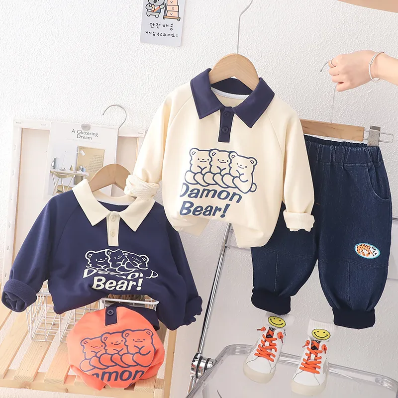 Autumn Baby Boy Clothes Baby Clothes Set Newborn Baby Kids Boys Clothes Tops Long Pants Outfits 2pcs Children Clothing