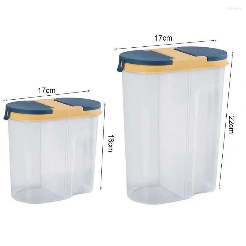 Garrafas de armazenamento tampa removível Excelente recipiente de cereais de grão transparente BPA Recipiente de comida grátis reutilizável para armário