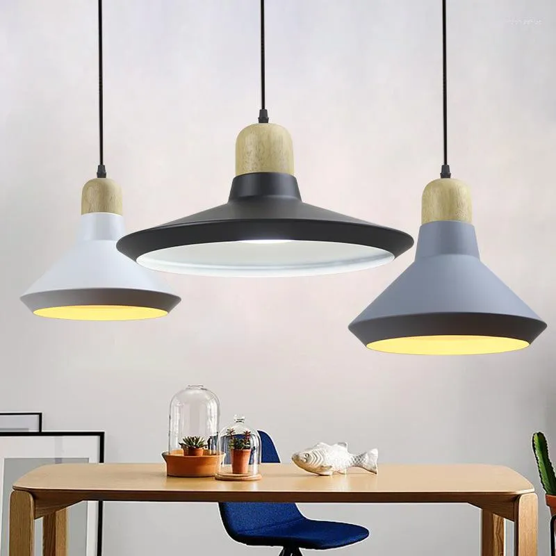 Pendant Lamps Nordic LED Restaurant Lights Bar Counter Cafe Decoration Light Fixtures Home Living Room Kitchen Lighting Hanging Lamp