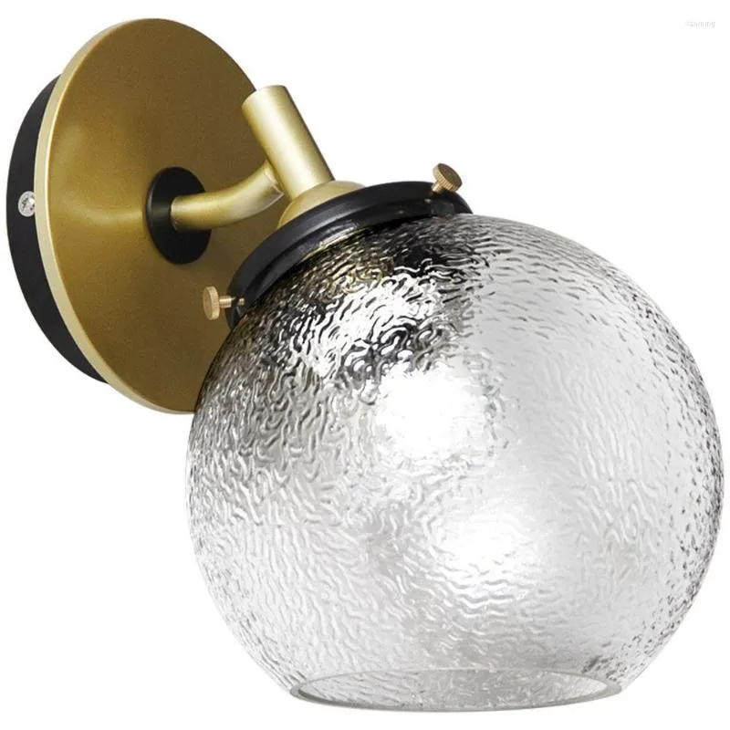 Lampada da parete semplice e moderna LED Nordic Loft Iron Glass Round Ball Sconce per soggiorno Lampada da comodino Home Decor Luminaria