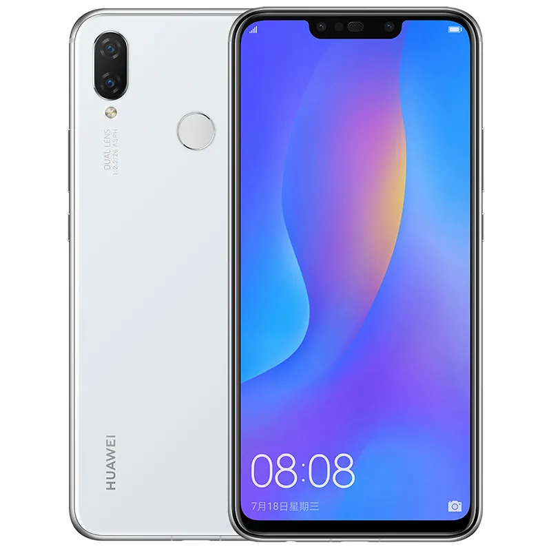 Original Huawei Nova 3i 4G LTE Handy 6 GB RAM 64 GB 128 GB ROM Kirin 710 Octa Core Android 6,3 Zoll Vollbild 24,0 MP AI Fingerabdruck-ID Gesicht 3340 mAh Smart Mobiltelefon