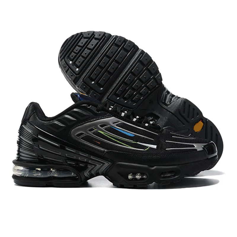 Tn Plus Tn 3 Running Shoes Triple Black White Tns Men Women Laser
