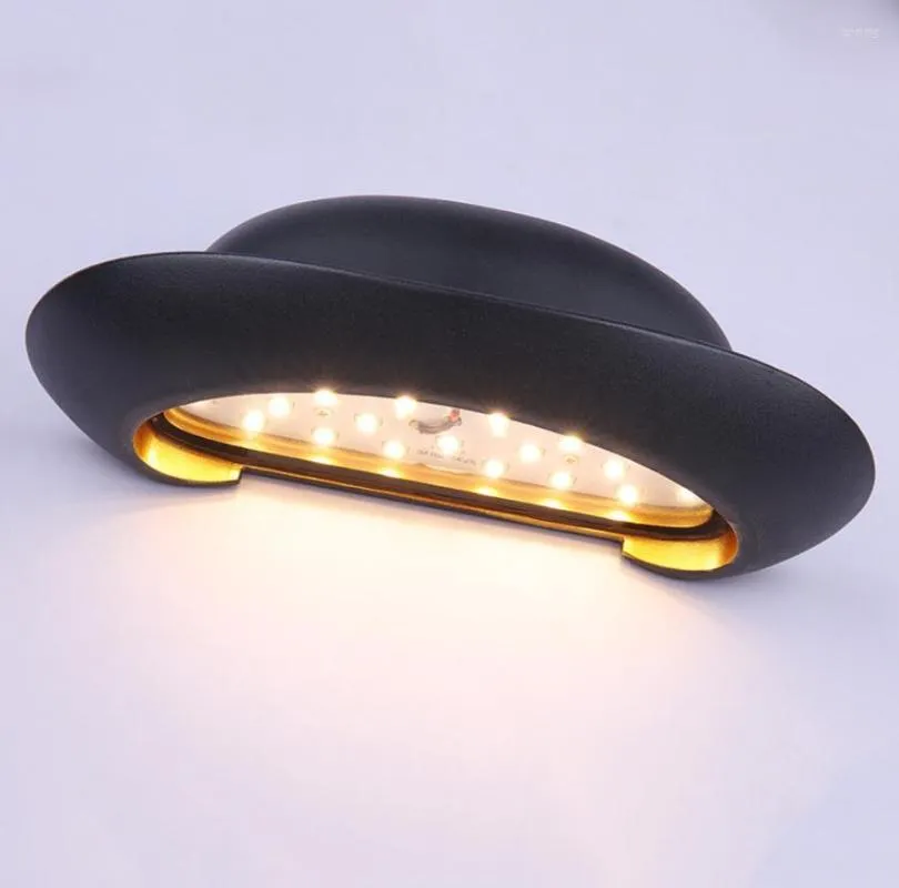 Настенная лампа современная минималистские светодиодные алюминиевые лампы постелий для ванной комнаты легкая творческая шляпа в стиле спальни в стиле спальни
