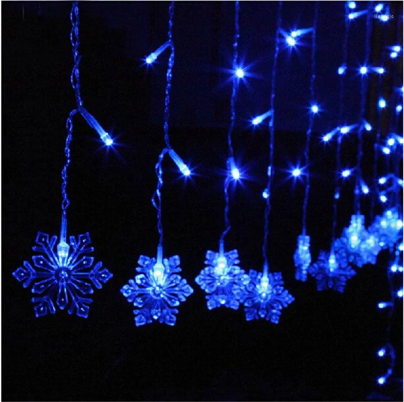 Stringhe Romantica Forma di Neve 4M 20Drop Line 120leds LED Tenda String Light Fata Per Natale/Finestra/Festa/Compleanno