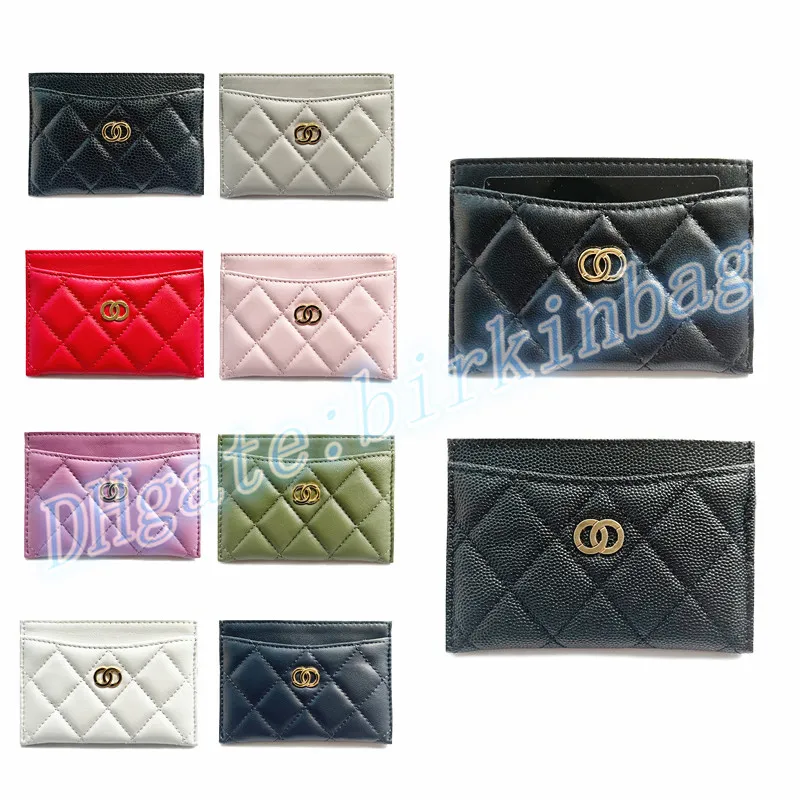 Womens Mens Designers purses wallets with original box card holder coin purse Original cardholder lambskin Leather quilted luxurys woman pochette wallet Key pouch