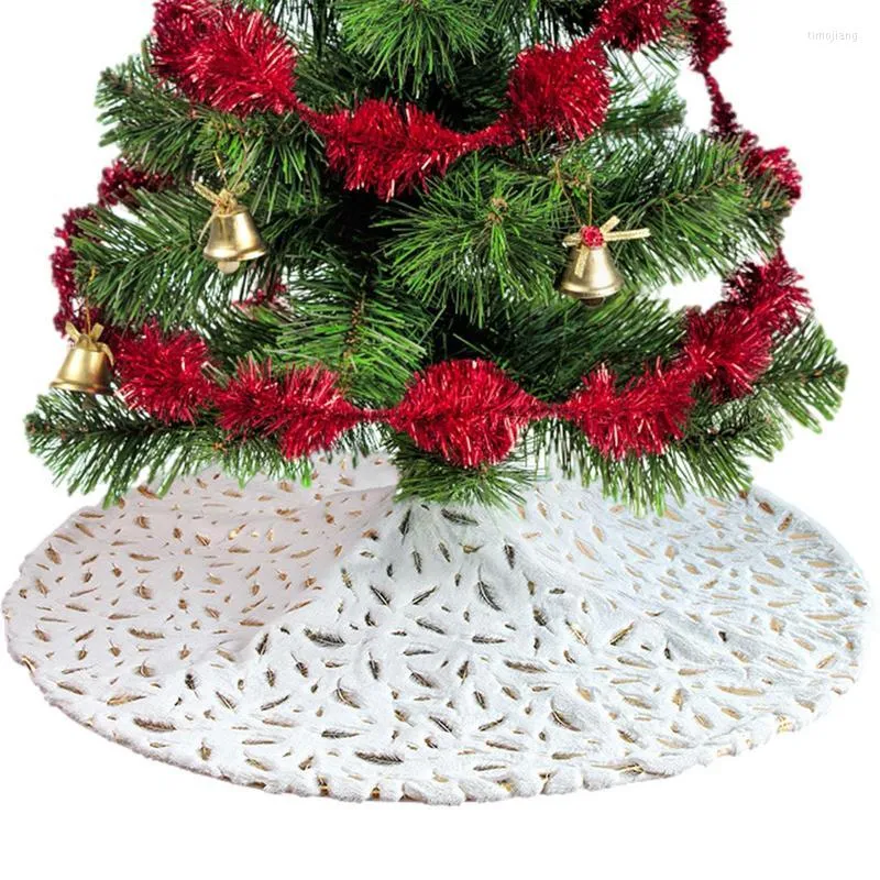 Decorazioni natalizie Gonna bianca per albero di peluche Ornamenti morbidi Tappetino di base Tappeti spessi per decorazioni per la casa per le vacanze Forniture per feste