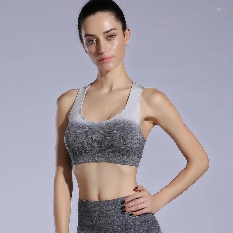 Conjunto de Yoga SALSPOR para mujer, sujetadores deportivos sin costuras energéticos, Top transpirable de alta elasticidad, sujetador deportivo degradado para reunión, Push Up, sostén para correr