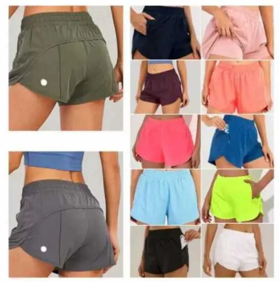 Agasalhos femininos Conjuntos ativos Modelagem LU Ioga Multicolor Solto Respirável Secagem rápida Esportes Hotty Hot Shorts Cuecas dfglulu