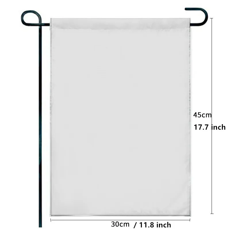 Doppelseitige Sublimations-Gartenflagge, blanko, 45 x 30 cm, vertikal, 100D Polyester, zum Selbermachen im Freien, für den Innenhof