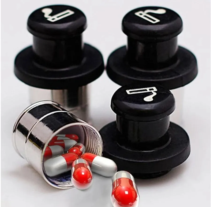 Secret Stash Car Cigarette Lighter Shape Hidden Diversion Insert Pill Box Container Safe Storage Portable Medecine Case