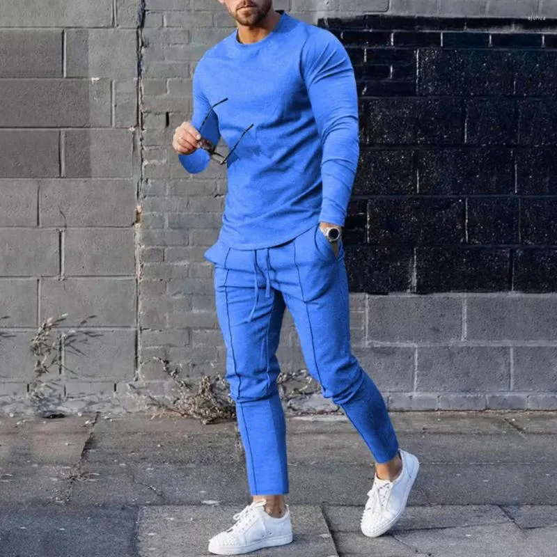 Gym odzież 2pcs/set moda miękki strój swobodny O-Neck Hip Hop Pure Color Pullover Bluza bluza z zestawem odzieży sportowej
