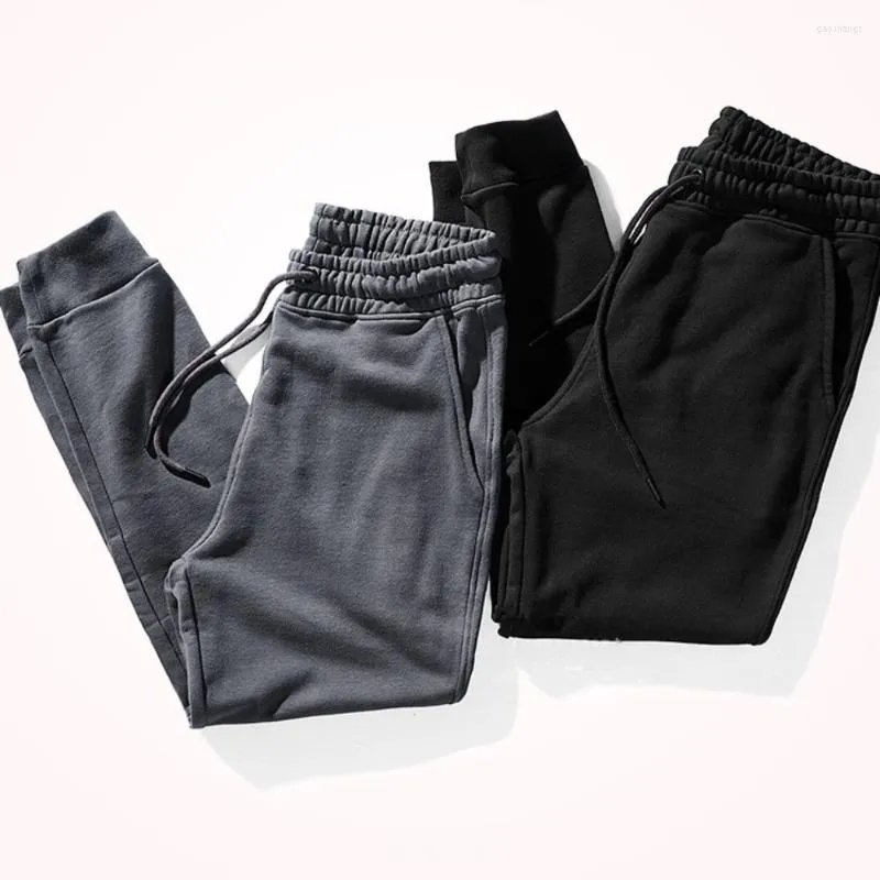 Męskie spodnie 2022 jesień i zimowe bawełniane bawełniane bawełniane dresowe spodnie dresowe męskie talii dzianinowe kostki
