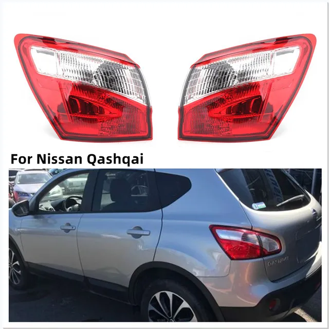 Outer Side Tail Light For Nissan Qashqai 2007 2008 2009 2010 EU Rear Brake Light Turn Signal Fog Lamp Accessories