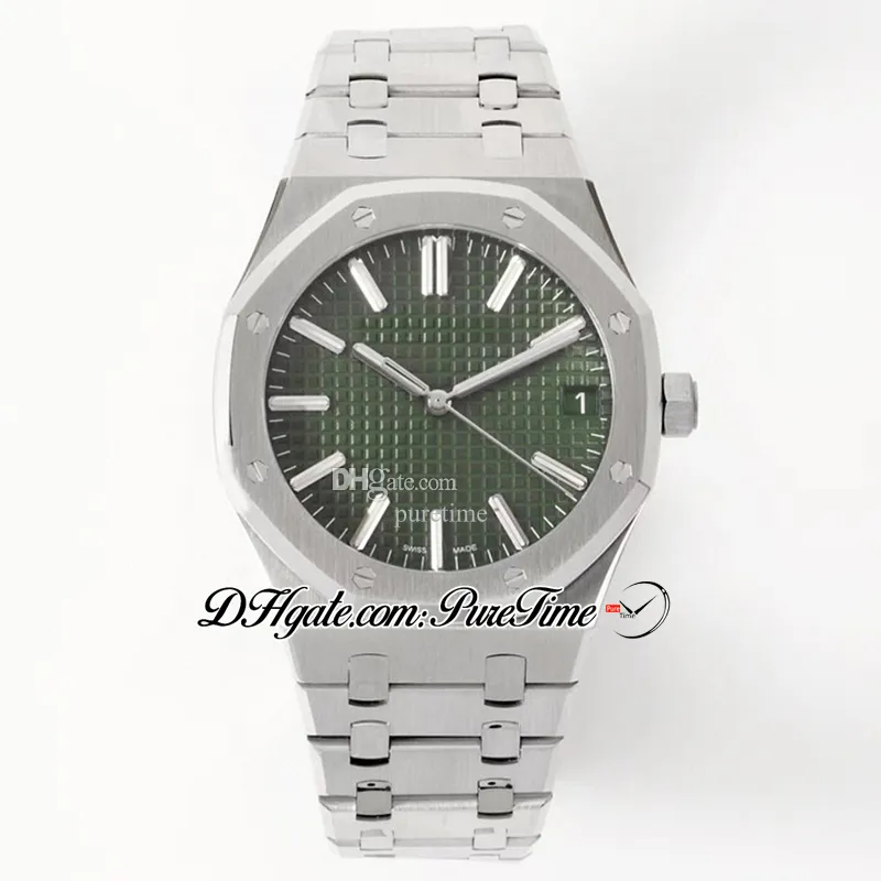 ZF 1551 50th Anniversary A4302 Автоматические мужские часы 41 мм Ультратонкие 10 5 мм Зеленый текстурированный циферблат Браслет из нержавеющей стали Supe304x
