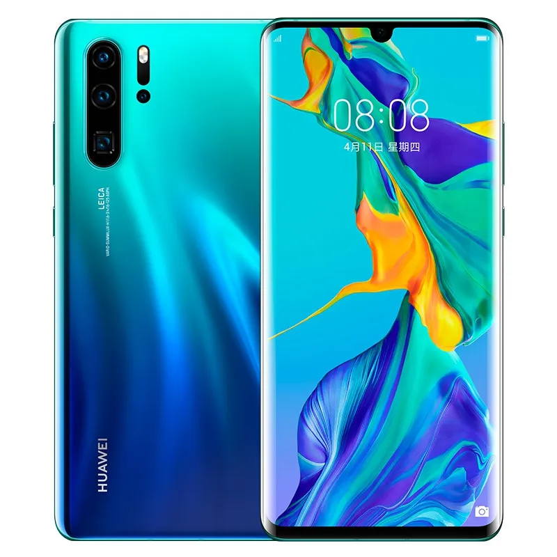 Original Huawei P30 Pro 4G Teléfono celular inteligente 8GB RAM 256GB ROM Kirin 980 Octa Core 40.0MP NFC Android 6.47 "OLED Pantalla completa Identificación de huellas dactilares Cara IP68 Teléfono móvil a prueba de agua