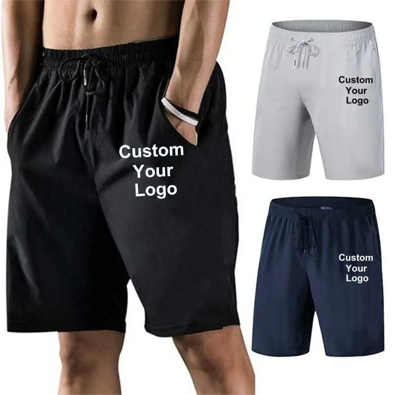 Heren shorts mannen aangepast je hoogwaardige mode mode vijfpunts broek casual fitness gedrukt buiten y2211