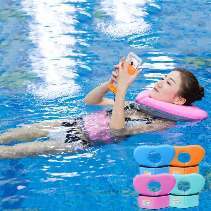 Chaleco salvavidas Boya EPE Anillo de cuello de natación Piscina Flotador Collar Niños Adulto Seguridad Forma de corazón Ayuda Círculo Vuelta con cinturón de burbujas No necesita bomba T221214