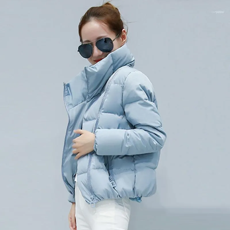 Women's Down Women Short Jacka Parkas Mujer 2022 Autumn Coat Fashion Solid Warm Casual Padded Parka Kvinnliga kvinnor1