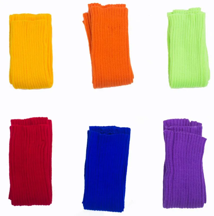 16 Inch Knit Ribbed Neon Leg Warmer Socks  For Women Perfect For  Party, Dance, Mardi Gras, And Carnival From Jessie06, $1.74