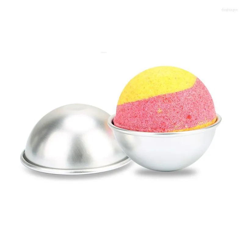Bakeware Tools 6pcs/set Aluminum Alloy Ball Sphere Shape Bath Bomb Mold Baking Set Accessories