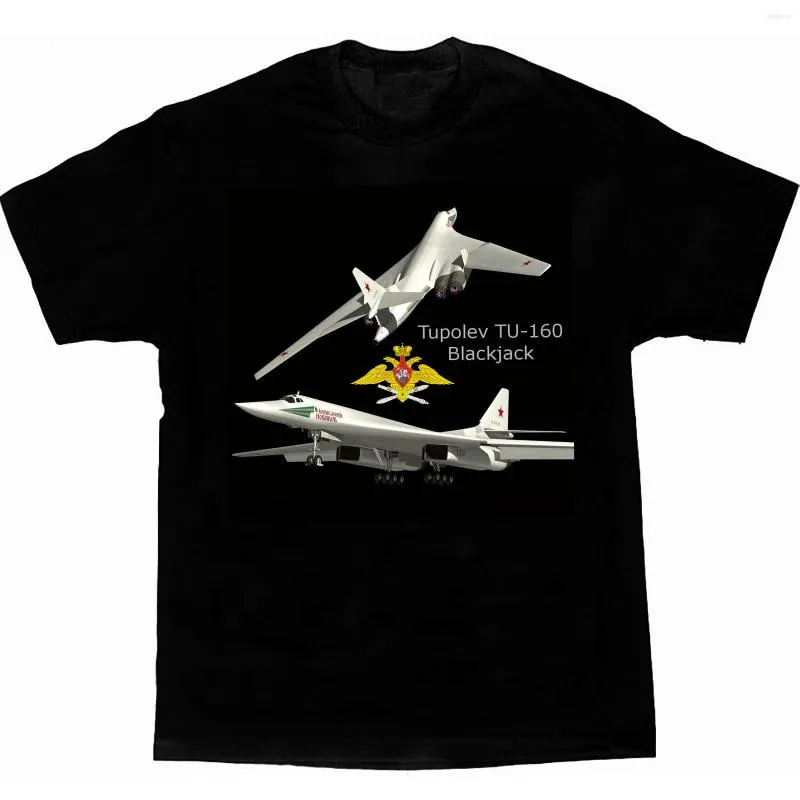 Мужские рубашки русский туполев TU-160 Стратегическая рубашка бомбардировщика. Футболки с коротки