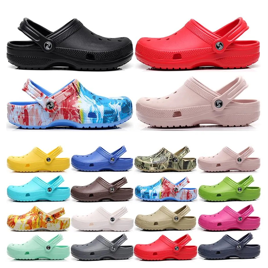 Slippers Classic Clogs Sandals Slip On black white red Casual Beach Waterproof Shoes slides men Nursing Hospital Women Work Medica239e