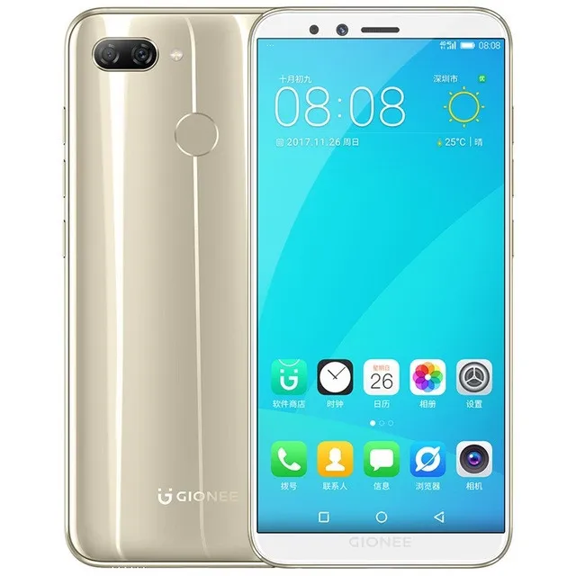 الأصلي Gionee F6 4G LTE الهاتف الخليوي 3GB RAM 32GB ROM SNAPDRAGON 8937 OCTA CORE Android 5.7 بوصة ملء الشاشة 13.0MP معرف البصمة الذكي الهاتف المحمول الذكي