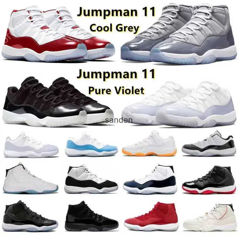 Jumpman 11 11s Heren Retro basketbalschoenen Sneaker Cherry Cool Gray Pure Violet Citrus Legend Gamma UNC Gefokt cap jurk Concord Men Women153