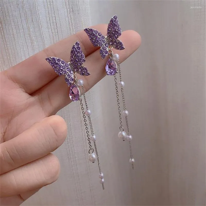 Boucles d'oreilles pendantes en forme de perle pour femme, longue, lune, étoile, fleur, strass, pendentif de mariage, bijoux coréens à la mode, 2022