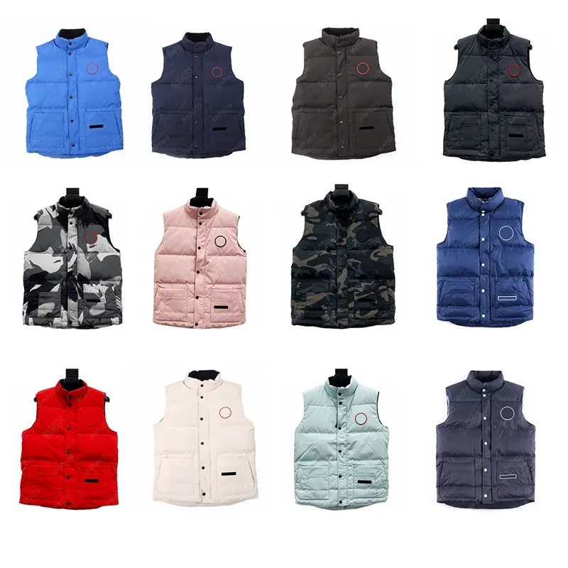 冬のデザイナーダウンベストメンズレディースフグジャケットパーカーコート防水男性用ノースリーブジャケット