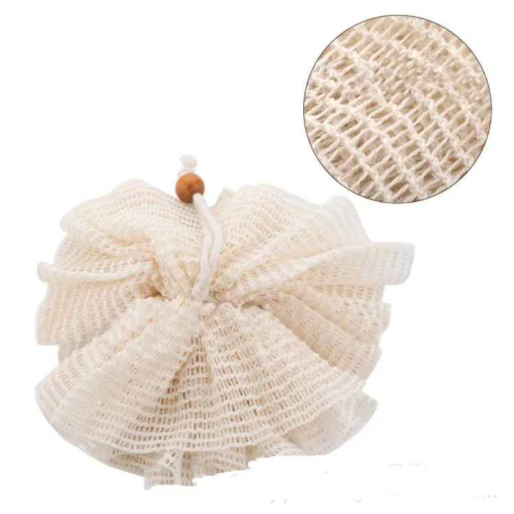 Ramie Bath Pouf Brushes Exfoliating Home Spa Weave Loofah Dusch Rich Foams Bubbles Face Body Scrubber Ball Puff SN503