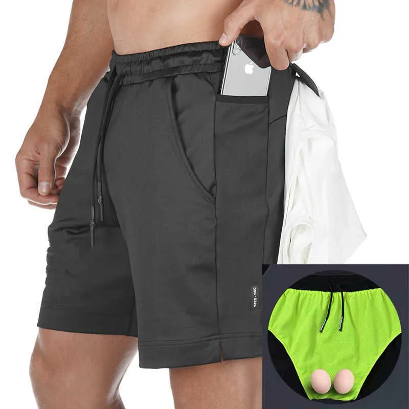 Pantalones cortos para hombre pantalones cortos para correr de verano hombre portivos Fitness Y2211