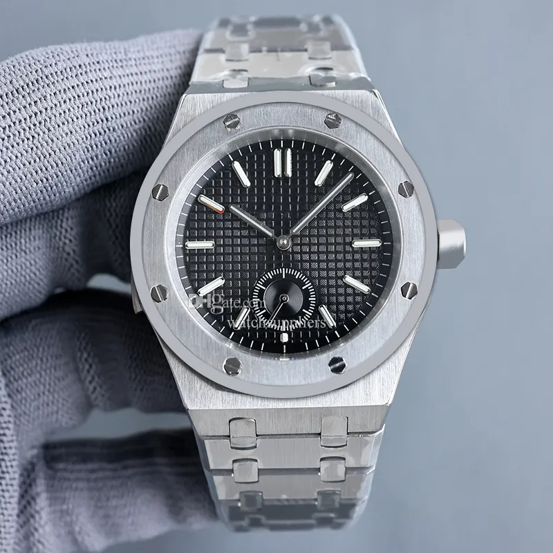 Goudheren automatisch mechanisch horloges klassieke stijl 42 mm vol roestvrijstalen riem top polshorloges saffier super lichtgevende koninklijke montre de luxe luxe horloges