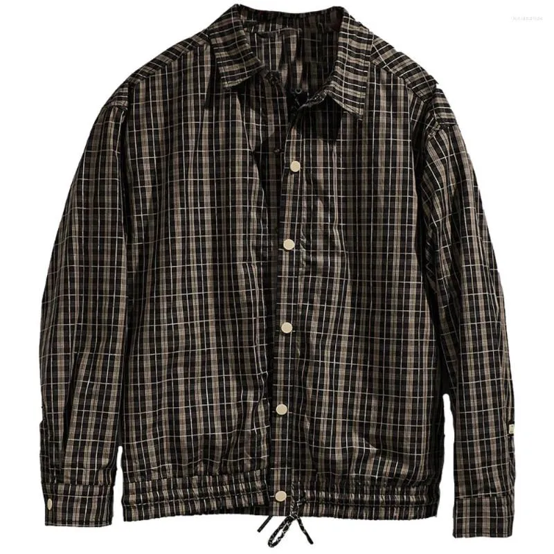 Jackets masculinos Spring e outono Japonês Japonês Vintage Silhueta Silhueta longa lapela Hom