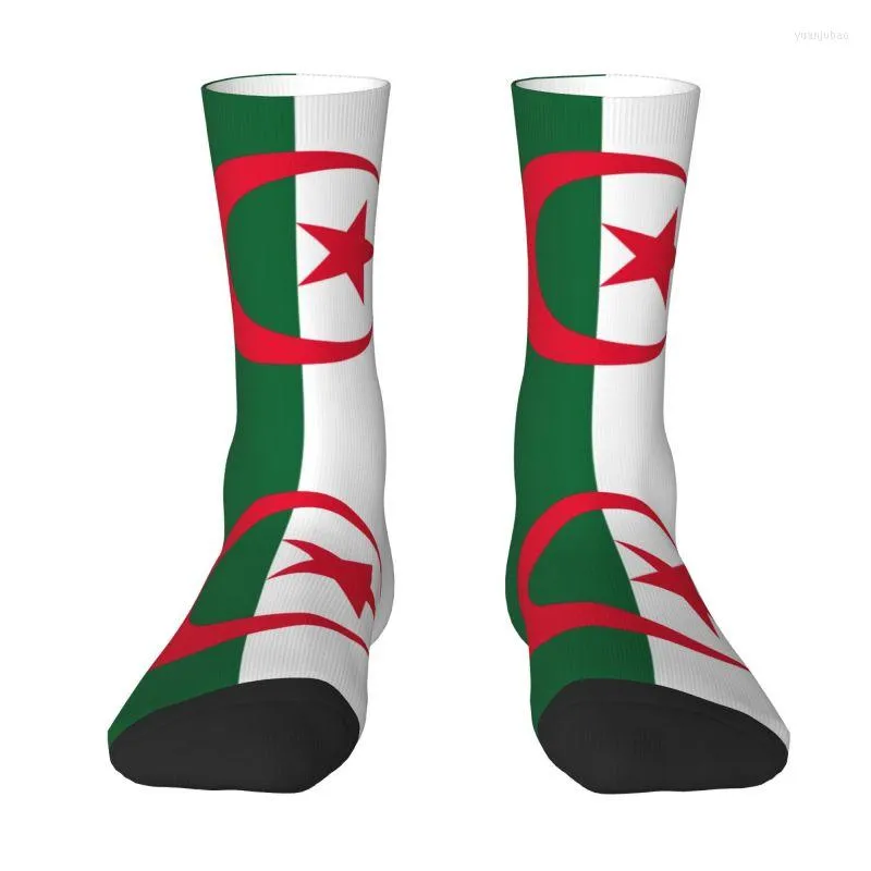 Calcetines para hombre, divertido vestido con bandera de Argelia para hombre, Unisex, cómodo, cálido, estampado en 3D, orgulloso equipo patriótico argelino