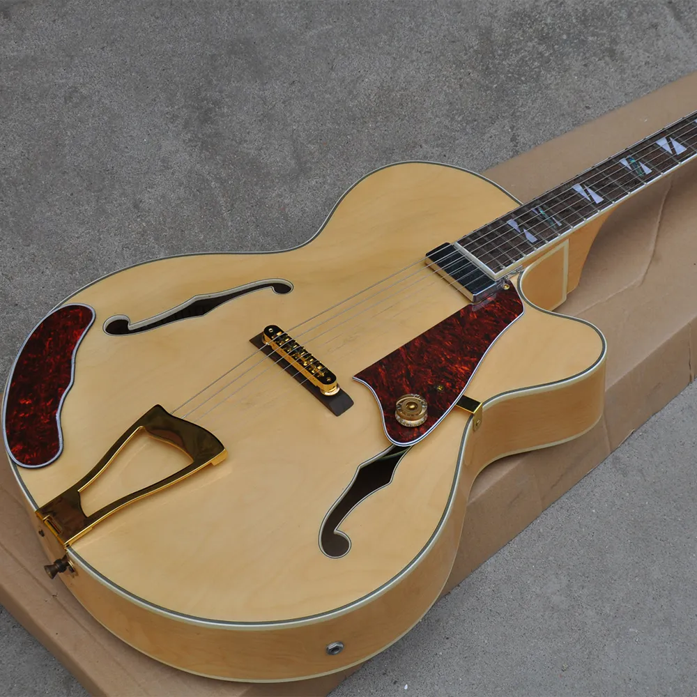 6 Strings Semi Hollow Electric Guitar With Red Pickguard Rosewood