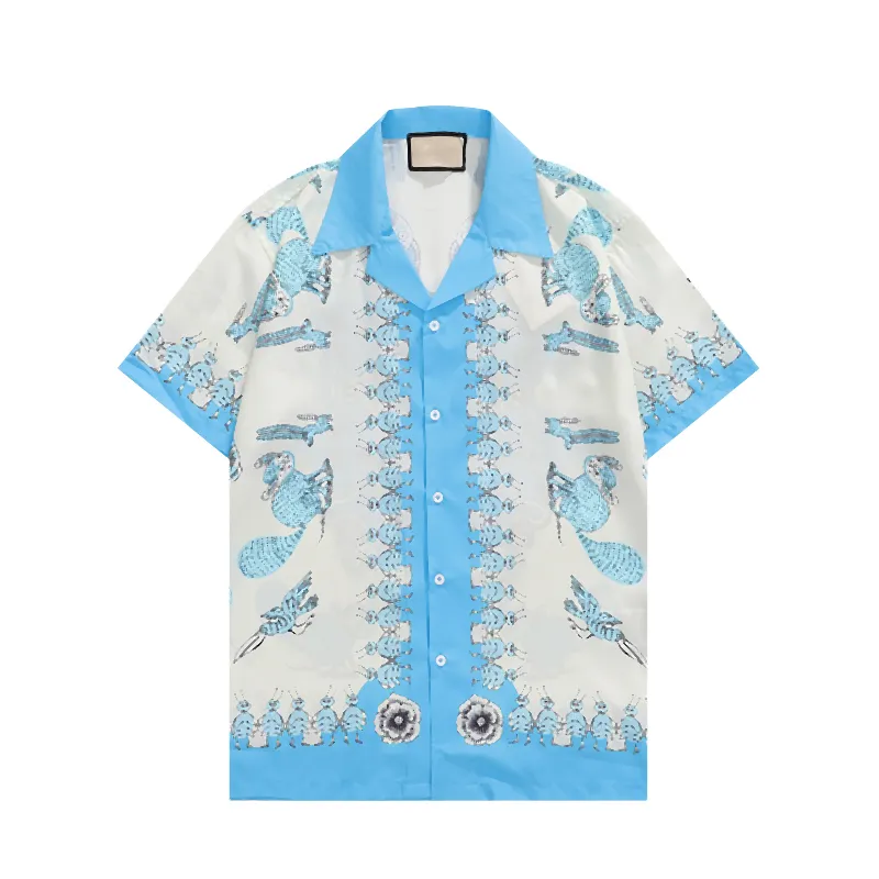 Männer Casual Shirts Mode Business Bowling Hawaii Stil Designer Tops Sommer Meer Strand Brief 3D Druck Kurzarm Shirts