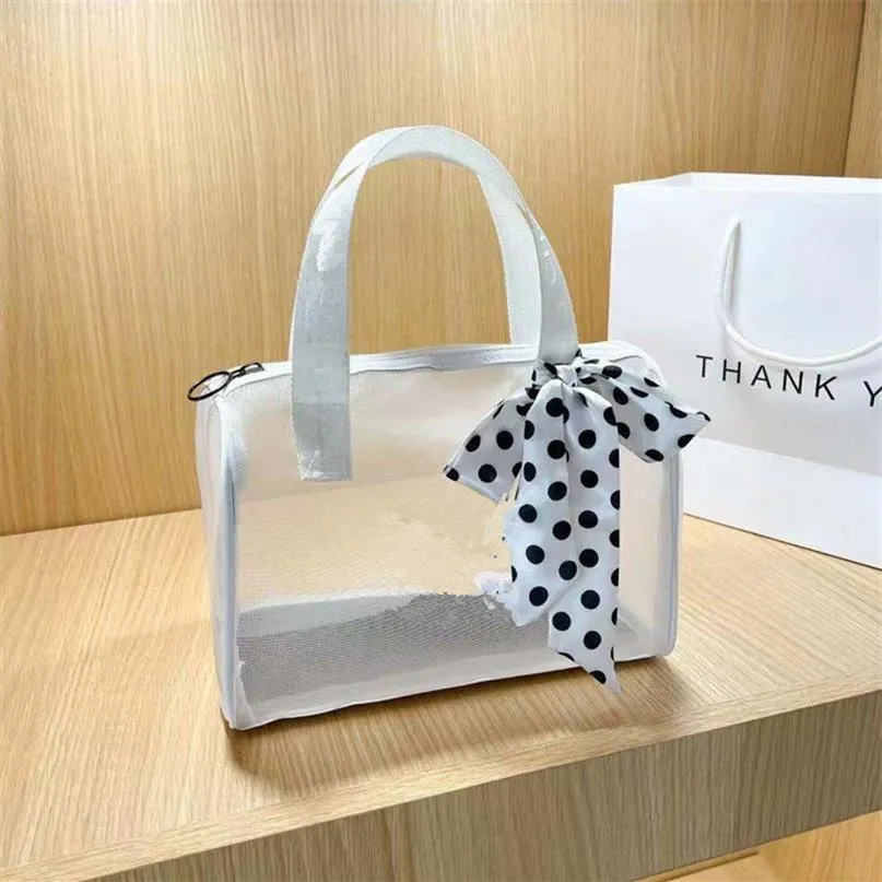 Merk luxe mesh boodschappentassen vrouwen meisje handtassen transparant 2kzaai hoogwaardige en grote capaciteit mode nieuwe vrouwelijke bagage276q