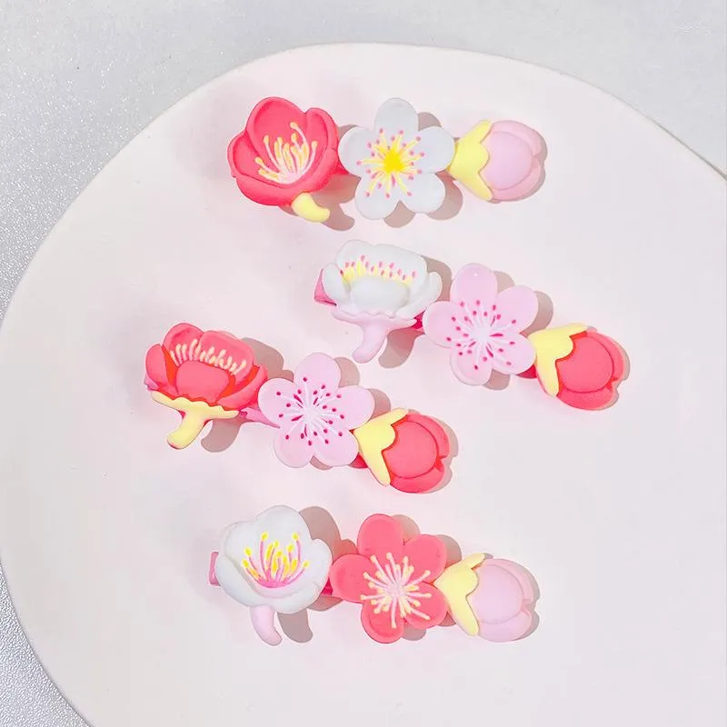 Hair Accessories Small Flowers Clips For Baby Girls Children Grips Pins Floral Barrettes Toddler Wear