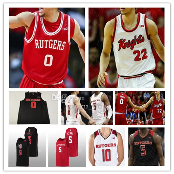 Ncaa Rutgers Scarlet Knights College قمصان كرة السلة Ron Harper Jr. Clifford Omoruyi Cam Spencer Aundre Hyatt Caleb McConnell Derek Simpson Mawot Mag Mulcahy