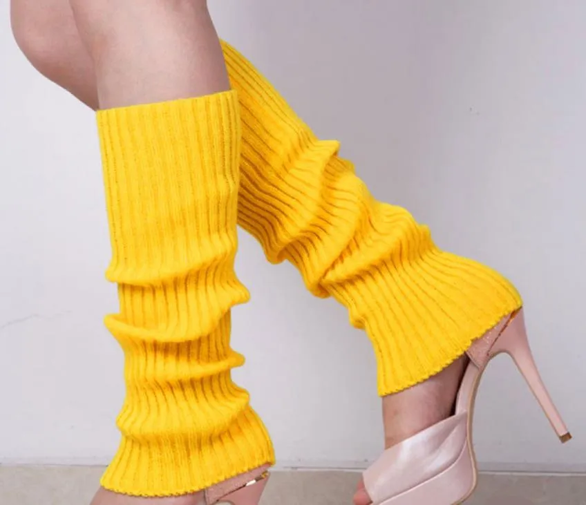 80s Women Neon Ribbed Knit Leg Warmers, Retro Style | DHgate